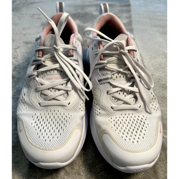 Nike React Miller 2 White Pink Running Sneakers Shoes Womens Size 10 CW7136-101 - Picture 1 of 9